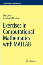 Exercises in Computational Mathematics with MATLAB