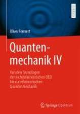 Quantenmechanik IV: Von den Grundlagen der nichtrelativistischen QED bis zur relativistischen Quantenmechanik