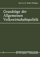 Grundzüge der Allgemeinen Volkswirtschaftspolitik