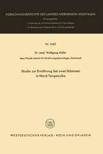 Studie zur Ernährung bei zwei Stämmen in Nord-Tanganyika