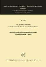 Untersuchungen über das Abmagnetisieren ferromagnetischer Proben