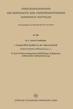 I. Ausgewählte Kapitel aus der Vakuumtechnik. II. Zum Verlust anorganisch-nichtflüchtiger Substanzen während der Gefriertrocknung: Molekular-Destillation, Diffusionsmessung u. a.