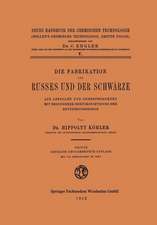 Die Fabrikation des Russes und der Schwärze: Aus Abfällen und Nebenprodukten mit Besonderer Berücksichtigung der Entfärbungskohle