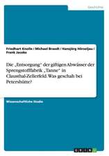 Die "Entsorgung" der giftigen Abwässer der Sprengstofffabrik "Tanne" in Clausthal-Zellerfeld. Was geschah bei Petershütte?