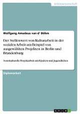 Der Stellenwert von Kulturarbeit in der sozialen Arbeit am Beispiel von ausgewählten Projekten in Berlin und Brandenburg