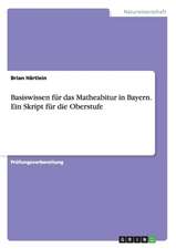 Basiswissen für das Matheabitur in Bayern. Ein Skript für die Oberstufe