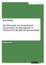 Die Philosophie bei Georg Büchner. Interpretation der Hintergründe in "Dantons Tod" mit Hilfe der Spinoza Skripte