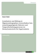 Sozialisation und Bildung in Migrationsbiographien. Lernverhalten- bzw. einstellungsprägende Faktoren und Vergesellschaftungsprozesse im Deutschunterricht für Zugewanderte