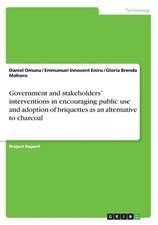 Government and Stakeholders' Interventions in Encouraging Public Use and Adoption of Briquettes as an Alternative to Charcoal