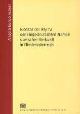 Glossar Der Etyma Der Eingedeutschten Namen Slavischer Herkunft in Niederosterreich