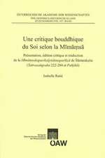 Une Critique Bouddhique Du Soi Selon La Mimamsa