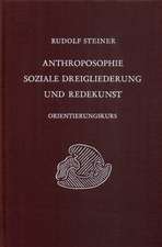 Anthroposophie, soziale Dreigliederung und Redekunst