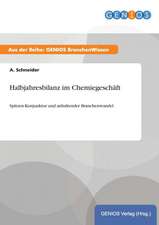 Halbjahresbilanz im Chemiegeschäft