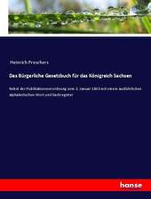 Das Bürgerliche Gesetzbuch für das Königreich Sachsen