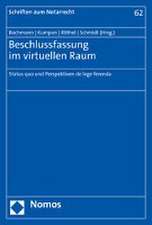 Beschlussfassung im virtuellen Raum