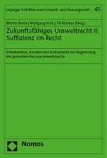 Zukunftsfähiges Umweltrecht II: Suffizienz im Recht