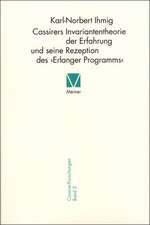 Cassirers Invariantentheorie der Erfahrung und seine Rezeption des 'Erlanger Programms'