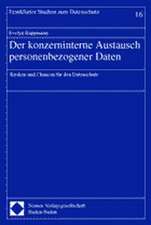 Der konzerninterne Austausch personenbezogener Daten