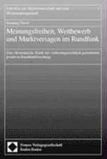 Meinungsfreiheit, Wettbewerb und Marktversagen im Rundfunk