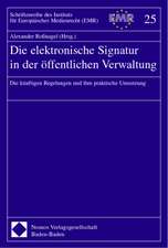 Die elektronische Signatur in der öffentlichen Verwaltung