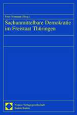 Sachunmittelbare Demokratie im Freistaat Thüringen