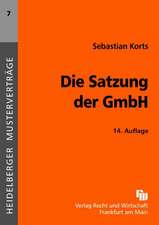 Die Satzung der GmbH