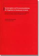 Standesregister und Personenstandsbücher der Ostgebiete im Standesamt I in Berlin