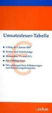 Umsatzsteuertabelle