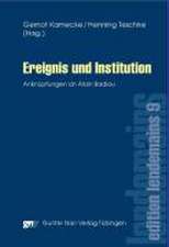 Ereignis und Institution