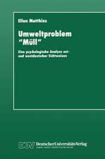 Umweltproblem „Müll“: Eine psychologische Analyse ost- und westdeutscher Sichtweisen