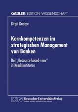 Kernkompetenzen im strategischen Management von Banken: Der „Resource-based-view“ in Kreditinstituten