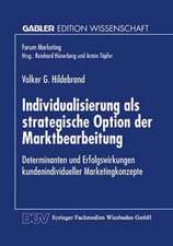 Individualisierung als strategische Option der Marktbearbeitung: Determinanten und Erfolgswirkungen kundenindividueller Marketingkonzepte