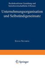 Unternehmungsorganisation und Selbständigeneinsatz