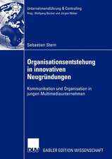 Organisationsentstehung in innovativen Neugründungen: Kommunikation und Organisation in jungen Multimediaunternehmen