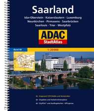 ADAC Stadtatlas Saarland, Westpfalz 1:20 000 mit Luxemburg Sud, Obermosel