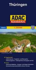 ADAC BundesländerKarte Deutschland 08. Thüringen 1 : 250 000