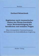 Ergebnisse nach traumatischer Läsion des Plexus brachialis unter Berücksichtigung der beruflichen und sozialen Folgen