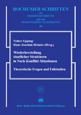 Wiederherstellung staatlicher Strukturen in Nach-Konflikt-Situationen