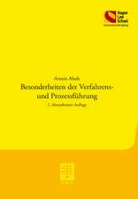 Besonderheiten der Verfahrens- und Prozessführung