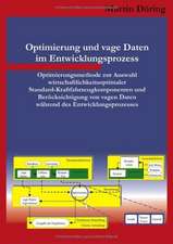 Optimierung und vage Daten im Entwicklungsprozess