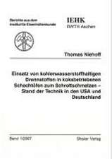 Einsatz von kohlenwasserstoffhaltigen Brennstoffen in koksbetriebenen Schachtöfen zum Schrottschmelzen - Stand der Technik in den USA und Deutschland