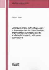 Untersuchungen zu Stofftransportphänomenen bei der Nanofiltration organischer Spurenschadstoffe am Beispiel endokrin wirksamer Substanzen