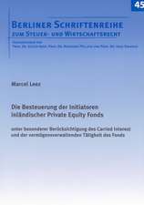 Die Besteuerung der Initiatoren inländischer Private Equity Fonds