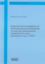 Experimental investigation of the thermophysical properties of new and representative materials from room temperature up to 1300°C