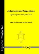 Judgements and Propositions