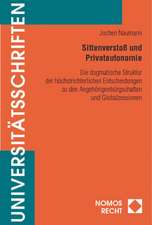 Sittenverstoss Und Privatautonomie: Die Dogmatische Struktur Der Hochstrichterlichen Entscheidungen Zu Den Angehorigenburgschaften Und Globalzessionen