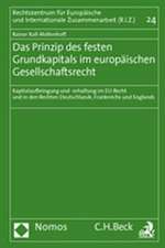 Das Prinzip Des Festen Grundkapitals Im Europaischen Gesellschaftsrecht