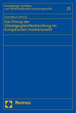 Das Prinzip der Gläubigergleichbehandlung im Europäischen Insolvenzrecht