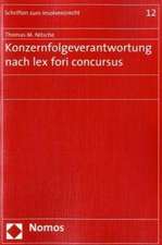 Konzernfolgeverantwortung nach lex fori concursus