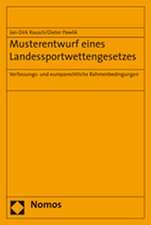 Musterentwurf eines Landessportwettengesetzes